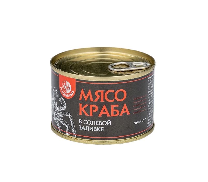 Мясо краба консервированное. Первый сорт